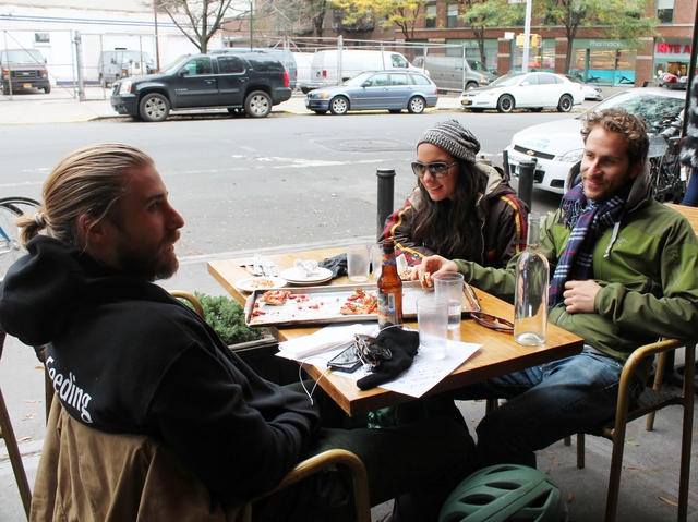 <p>Slice on Hudson Street reopened Saturday after power was restored to lower Manhattan. Restaurants all over downtown were rushing to open their doors after being shuttered for days after Hurricane Sandy.</p>
