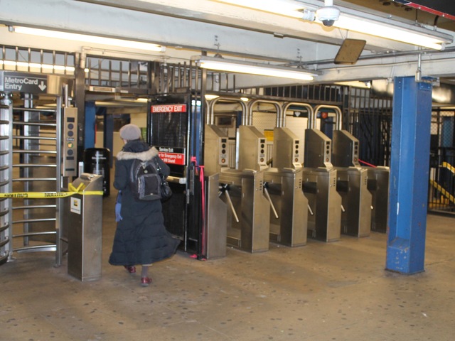 <p>Subway service resumed in Kew Gardens, Queens at the Union Turnpike station on November 1, 2012.</p>
