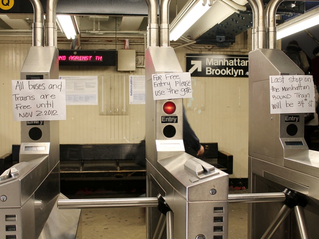 <p>Fares were waived on the city's transit system on Thursday as subways resumed service for the first time since Sunday night.</p>
