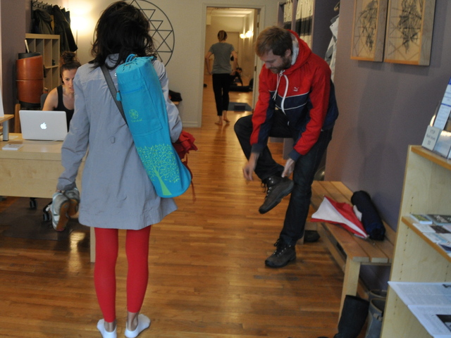 <p>Students prepared for class during Hurricane Sandy.</p>
