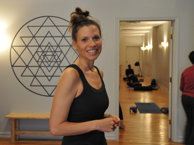 <p>Gigi Boetto said her studio Abhyasa would hold classes all day and evening despite Hurricane Sandy.</p>
