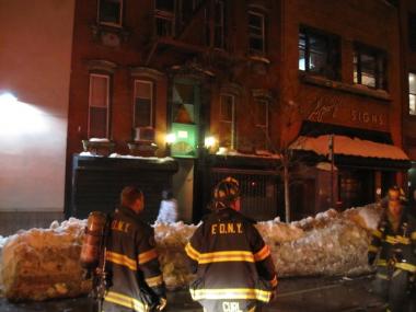 A fire broke out late Wednesday afternoon at 187 Chrystie St., next to nightclub The Box.