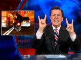 Stephen Colbert Films Wheelie-Popping Dirt Biker in Lincoln Tunnel