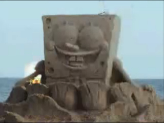 A sand sculpture by Matt Long for the Tribeca Film Festival.