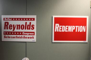  Mel Reynolds is running behind the theme of "redemption," he says, "so he can finish the work." 
