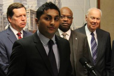  Ald. Ameya Pawar has proposed an independent budget agency to aid the City Council, but it's in the hands of Ald. Richard Mell (right), chairman of the rules committee. 
