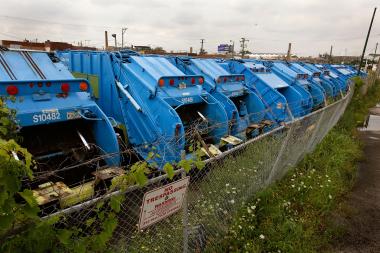  Chicago garbage trucks. 