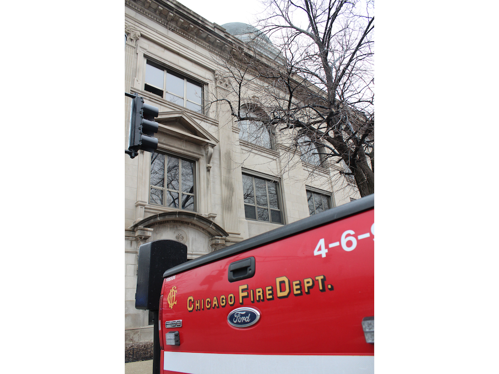   The fire at St. Basil Greek Orthodox Church, 733 S. Ashland Ave., began Monday afternoon.  
