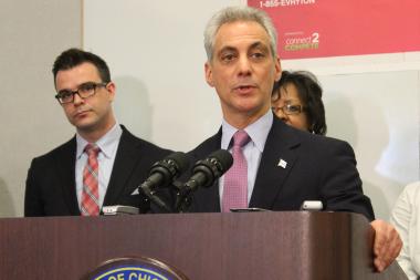  Mayor Rahm Emanuel repeated the public safety mantra: "If you see something, say something." 
