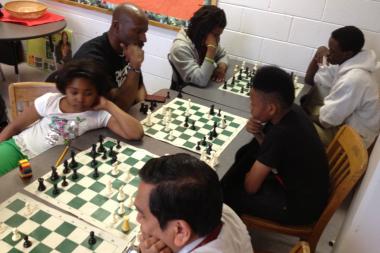  Members of the Marshall-Faraday chess team practice at Faraday Elementary School in East Garfield Park. The Illinois Chess Association wants to take a chess program citywide. 
