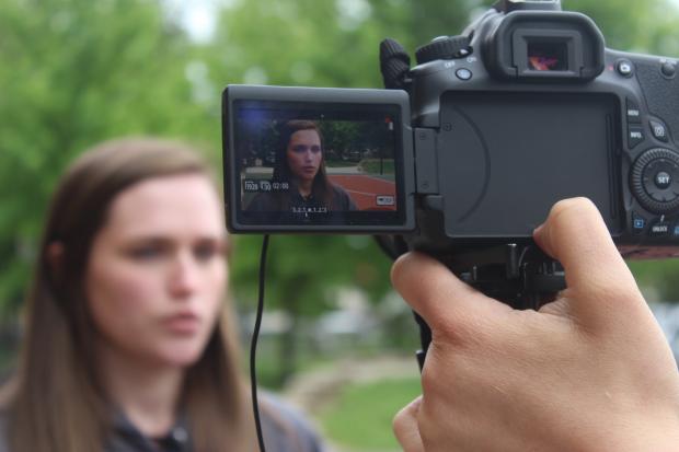  Loyola University graduate Alexandria Clarke, 22, stood up to her attacker via a public self-defense class hosted by the Gaurdian Angels Sunday. 
