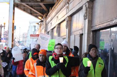  Activists affiliated with LAC and ONE march with North Side residents in a March protest against Ald. James Cappleman (46th) in Uptown. 
