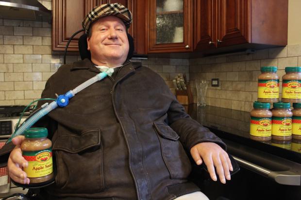  Former Chicago cop Jim Mullen was paralyzed below the neck when a gunman opened fire in 1996 in Rogers Park. He's since launched a business distributing applesauce. 
