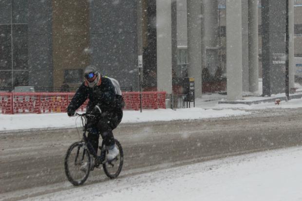  About three more inches of snow could accumulate before this afternoon, weather forecasters said. 
