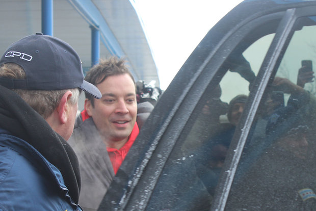  The mayor challenged the comedian to take a dip in the lake for charity Sunday. 
