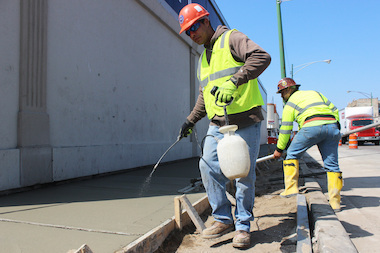  The city began a $15 million streetscape project in April. 