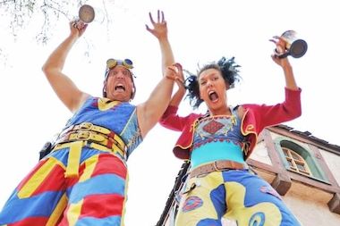  Acrobats from Barely Balanced will perform at the Field Museum Saturday. 