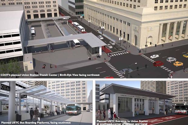  The Chicago Department of Transportation's proposed renovations to Union Station, from a plan released in December 2013. 