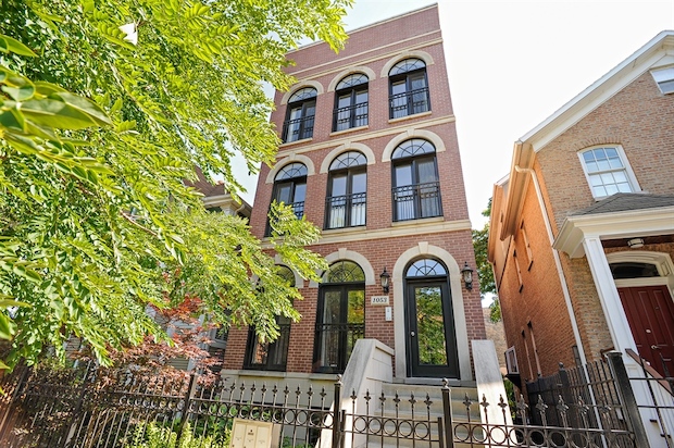   At&nbsp;  1053 W. Wrightwood Ave. Apt. 1, there is a gourmet kitchen, hardwood floors and a rooftop deck.  
