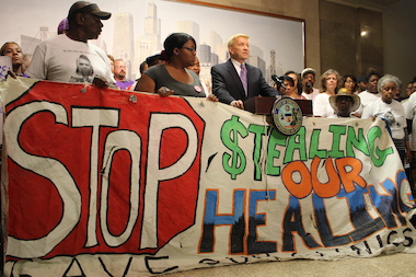  Former Ald. Bob Fioretti speaks at a news conference on mental health before a Health Committee meeting. 