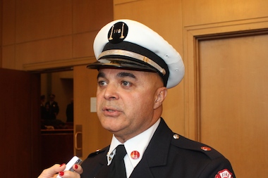  Mauricio Rodriguez received the Carter Harrison Award for saving three people from an Englewood fire on Jan. 18. 