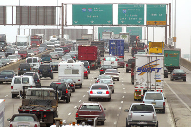  The bridge was under construction as part of a $420 million renovation of the Jane Byrne Interchange. 