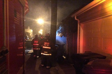  Firefighters put out a garage fire in the 2500 block of W. Iowa St.  