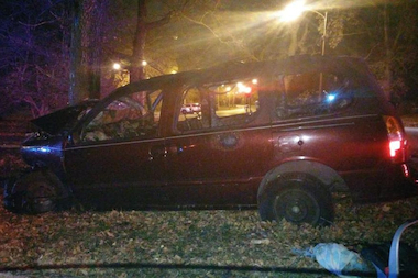  Five children were among seven people hurt in a crash in Jackson Park around midnight, authorities said. 