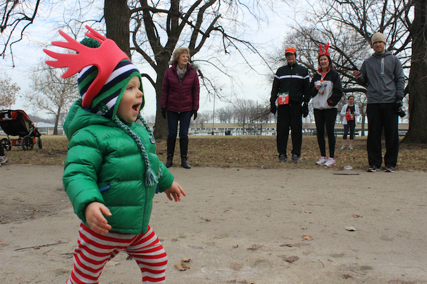  Kids lined up for the Donner Dash to support Lurie Children's Hospital Sunday in Lincoln Park. 