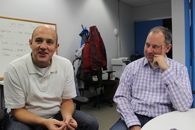  Jimm Dispensa and Mike Fourcher discuss their Aldertrack project in the offices of Rivet News Radio. 