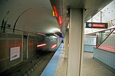Fire officials are responding to a report of smoke in the subway near Grand Avenue and State Street.