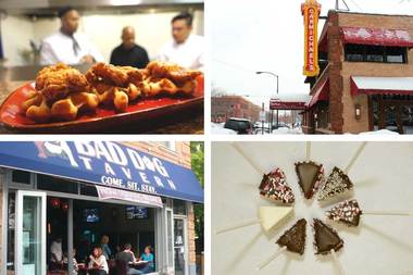  From top left clockwise: Luella's Southern Kitchen, Carmichael's Steakhouse, Bad Dog Tavern and Eli's Cheesecake. 