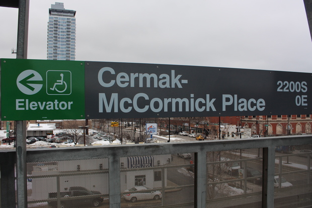  The CTA Green Line Cermak-McCormick Place station opened this weekend. 