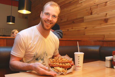  Blackhawks player Bryan Bickell will be on hand to introduce Meathead's 