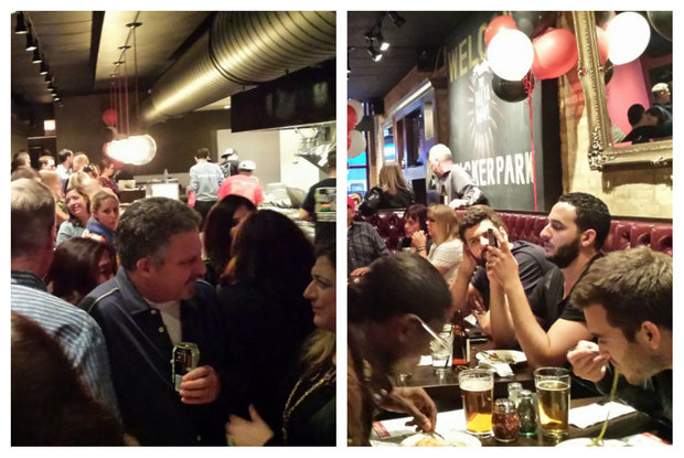  Crowds packed The Pasta Bowl Saturday night. 