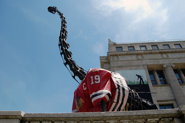  Some of Chicago's most recognizable landmarks have dressed up for prior Blackhawks championship runs. Take a look.  