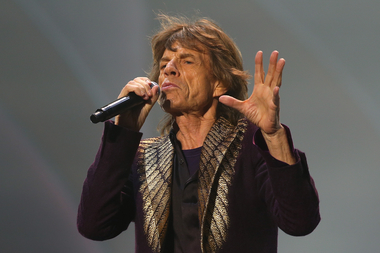  Mick Jagger of The Rolling Stones performs live at Perth Arena on October 29, 2014 in Perth, Australia. The Stones' 