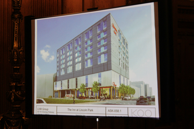  A rendering of the revised plans presented to the community Tuesday evening. 