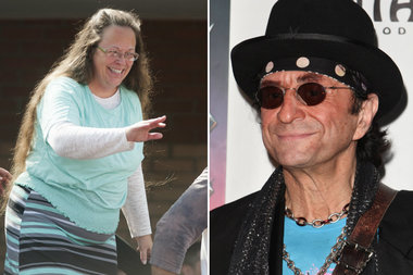  Kim Davis, a crusader against same-sex marriage, used a song co-written by Jim Peterik as theme music during a news conference. 