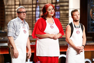  The final three contestants on the last season of 