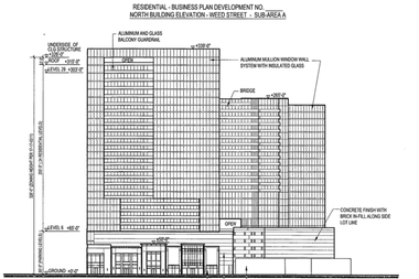  A drawing of the proposed project as found in Malk's zoning application. 