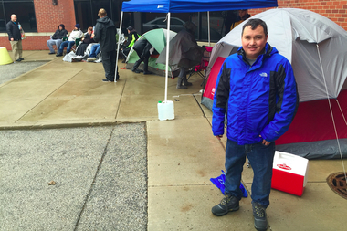  Jerome Dennison, 41, of Grand Rapids, was the first in line this year for the Black Friday release of Goose Island's coveted Bourbon County Stout. 