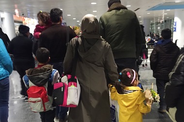  The family arrived at O'Hare International Airport on Monday night after spending two years in Turkey 