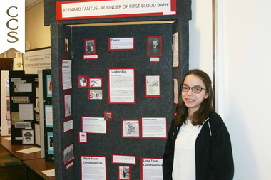  A Catherine Cook School student at the history fair. 