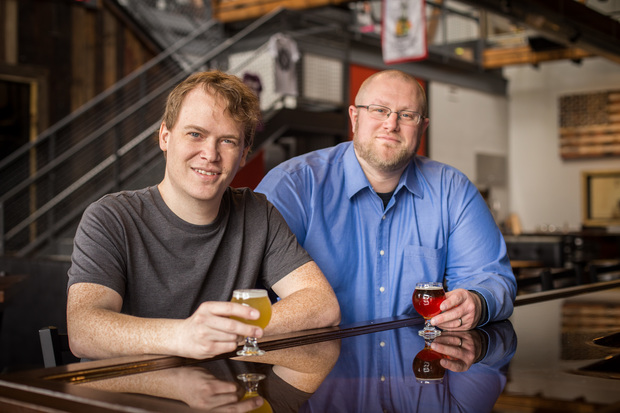  Joel Gratcyk (l.) and Jeremy Hylen are the creators of Chicagos.Beer, a guide to the breweries of Illinois. 