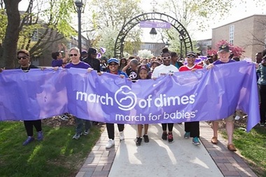  Saint Xavier University will host the March for Babies Walk at 8 a.m. Sunday on its main campus in Mount Greenwood. The march raises money for the March of Dimes. 