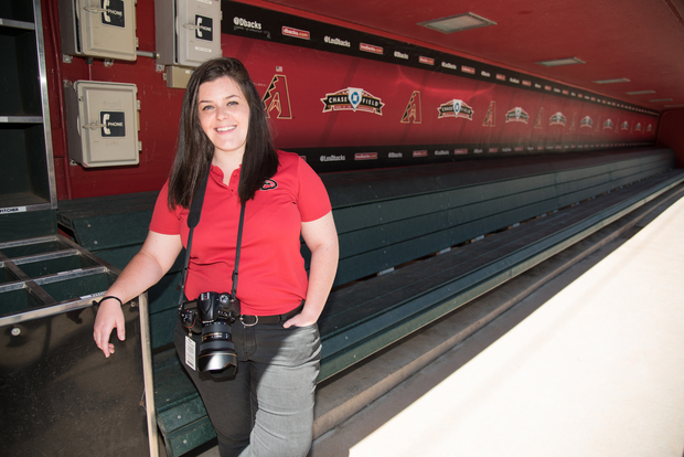  Sarah Sachs, a Columbia College Chicago graduate, is the official team photographer for the Arizona Diamondbacks. 