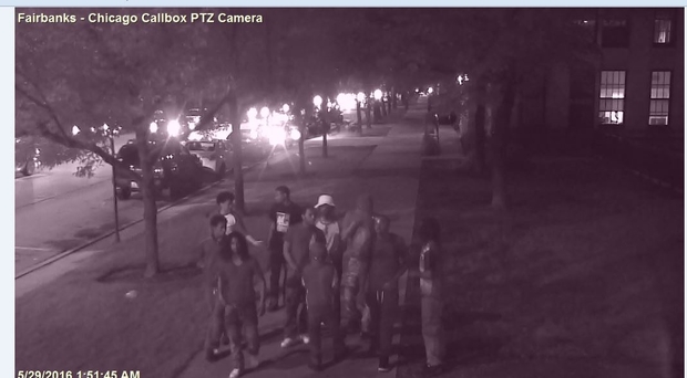  Chicago Police released these surveillance photos of a group now accused of chasing a man and woman onto Lake Shore Drive, where they were hit by a pickup truck. 