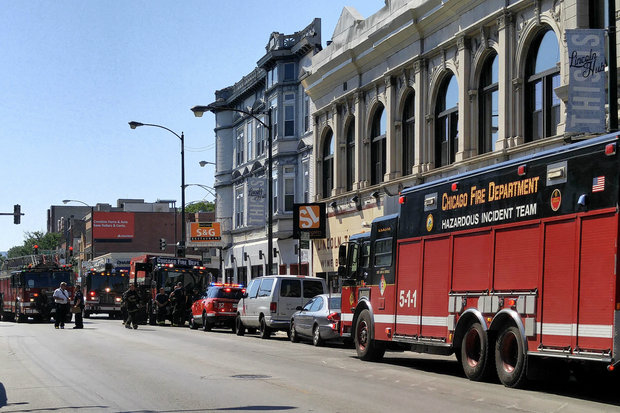  Lincoln Avenue is closed between Wellington and Berry avenues due a bomb scare outside the Church of Scientology in Lakeview. 