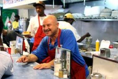  Moses Tillawi, owner of Pete's Place, greets his "regulars" as they come in. 
